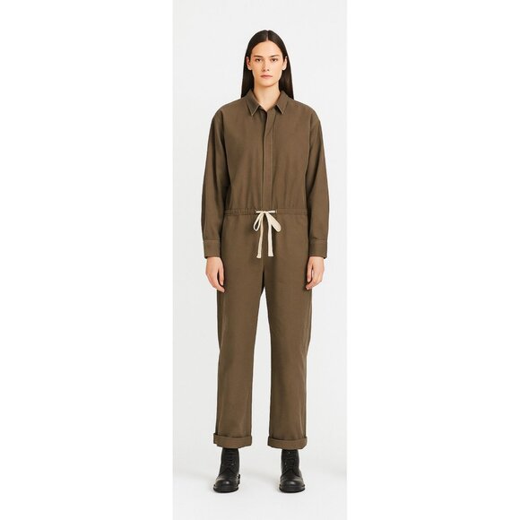 NWT Eileen Fisher Classic Collar Jumpsuit in Surplus Unisex...